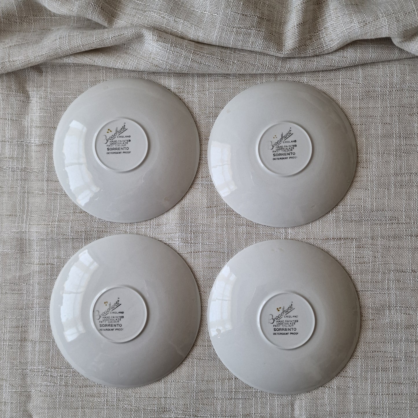 Set of Vintage Broadhurst Sorrento Saucers