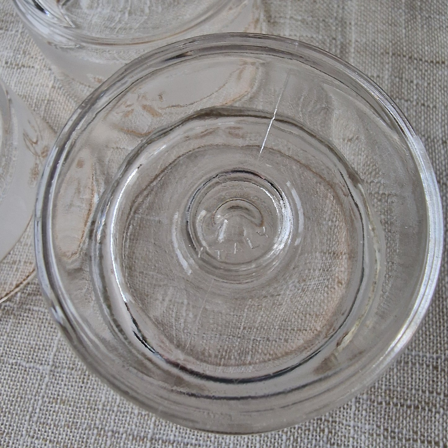 Vintage Frosted Dessert Glasses