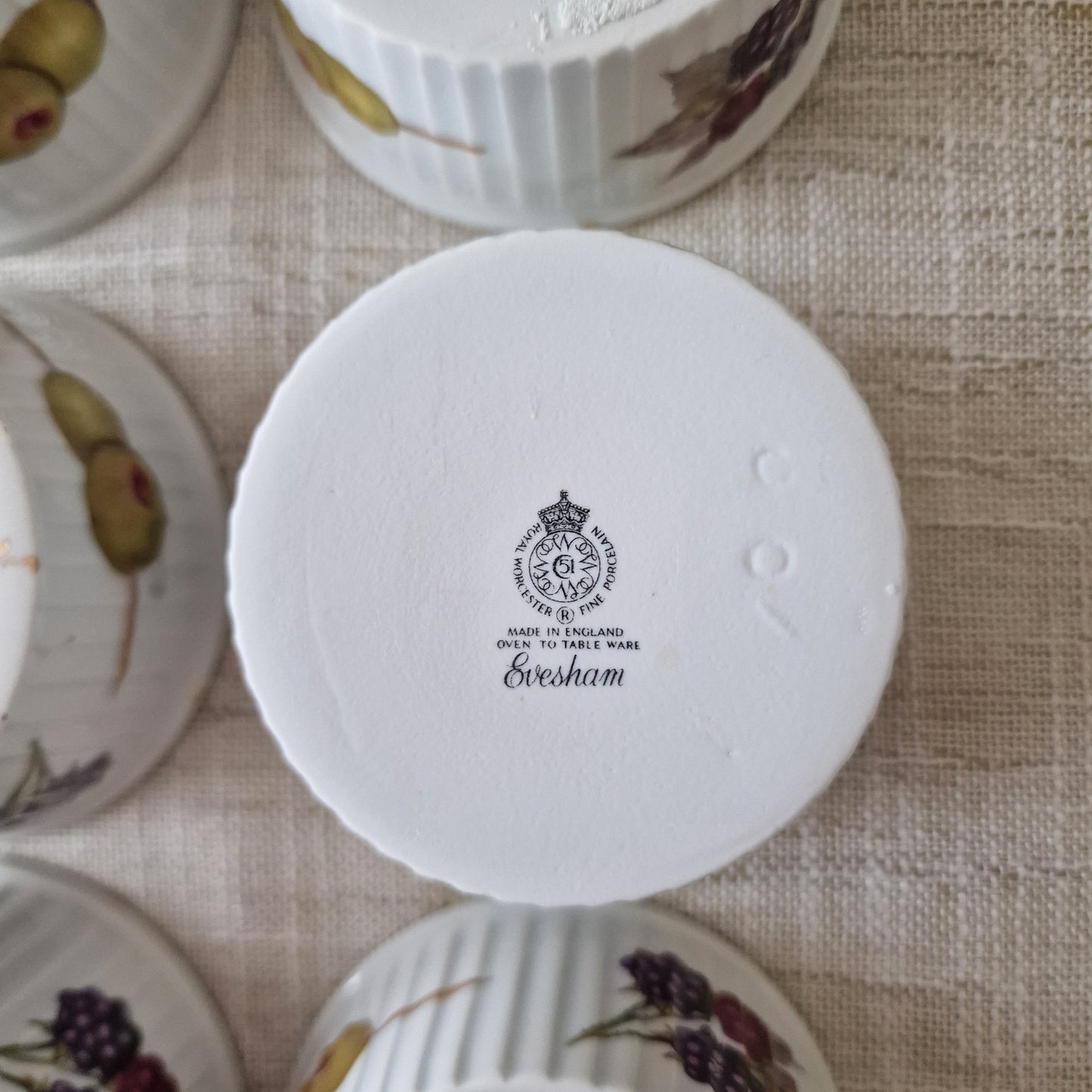 Royal Worcester Evesham Gold Fine Porcelain Ramekins