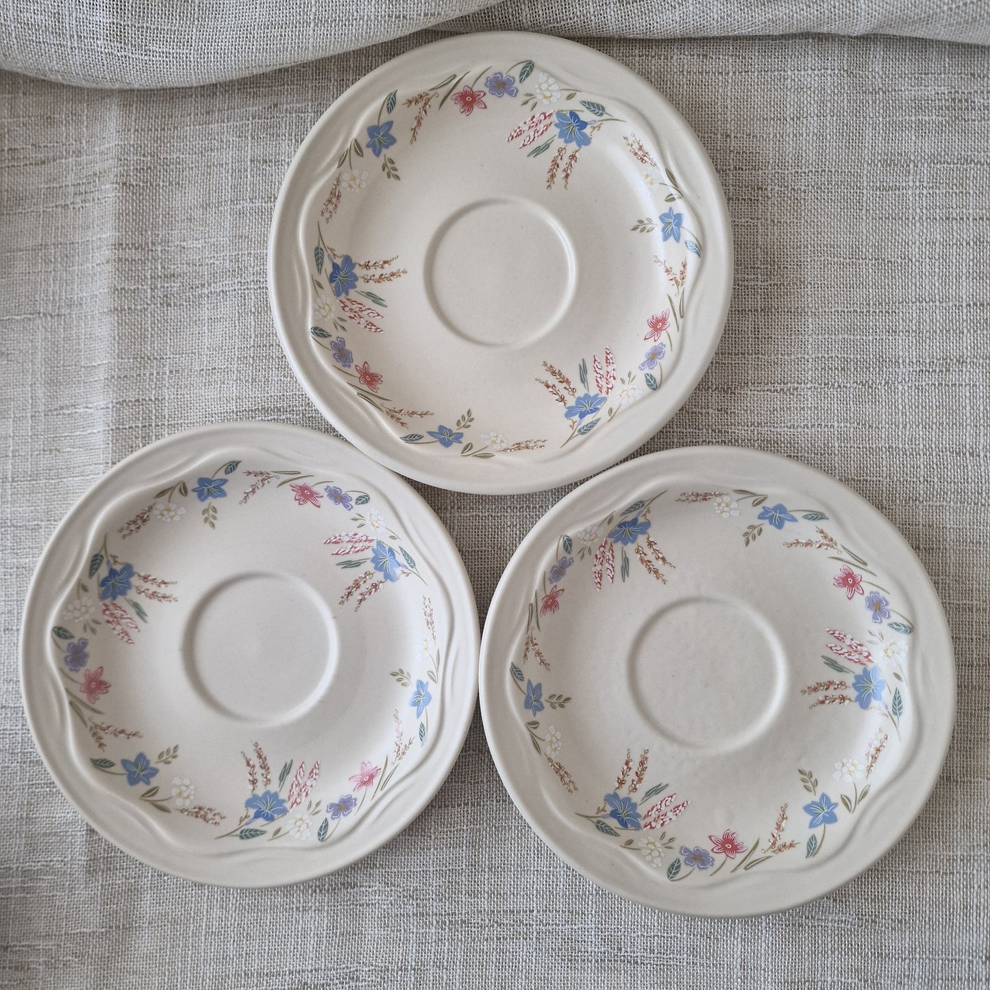 Poole Springtime Teacups and Saucers