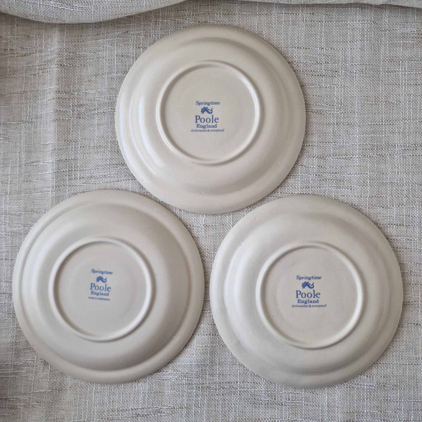 Poole Springtime Teacups and Saucers