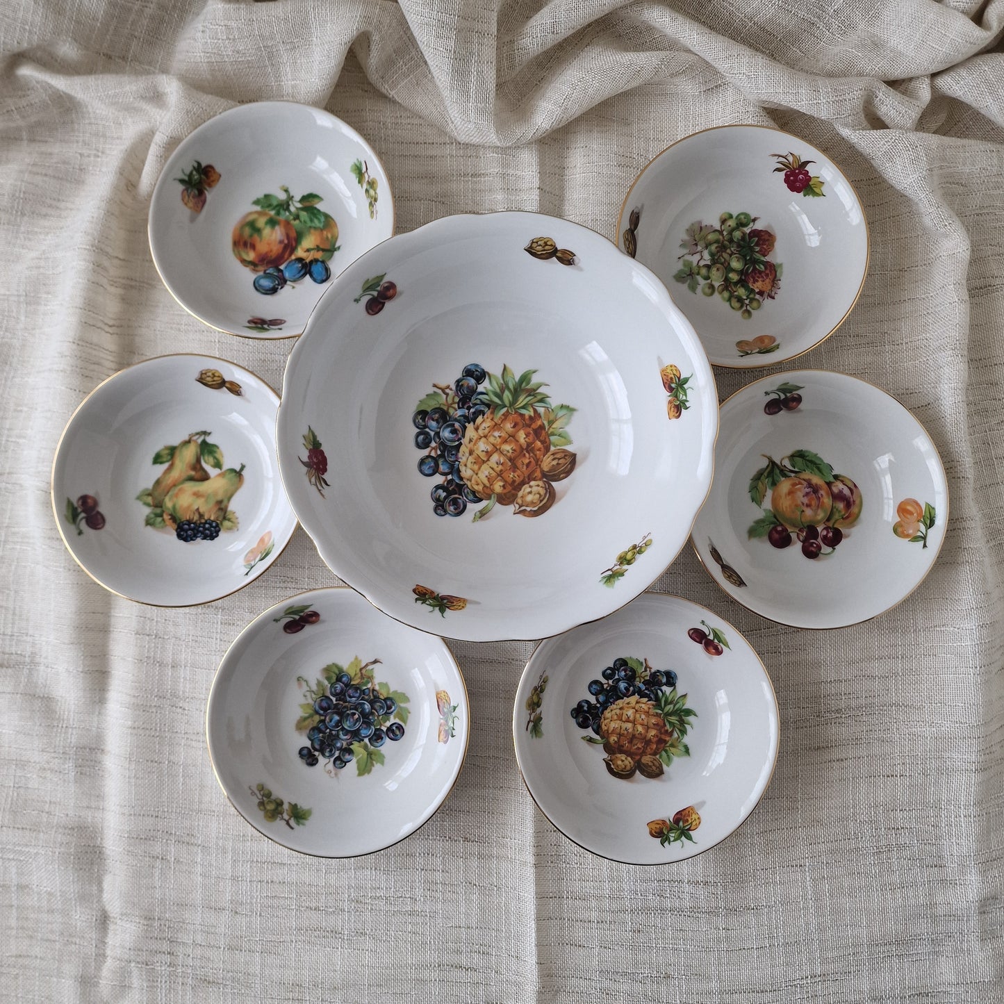 Bohemia Czechoslovakia Dessert Set