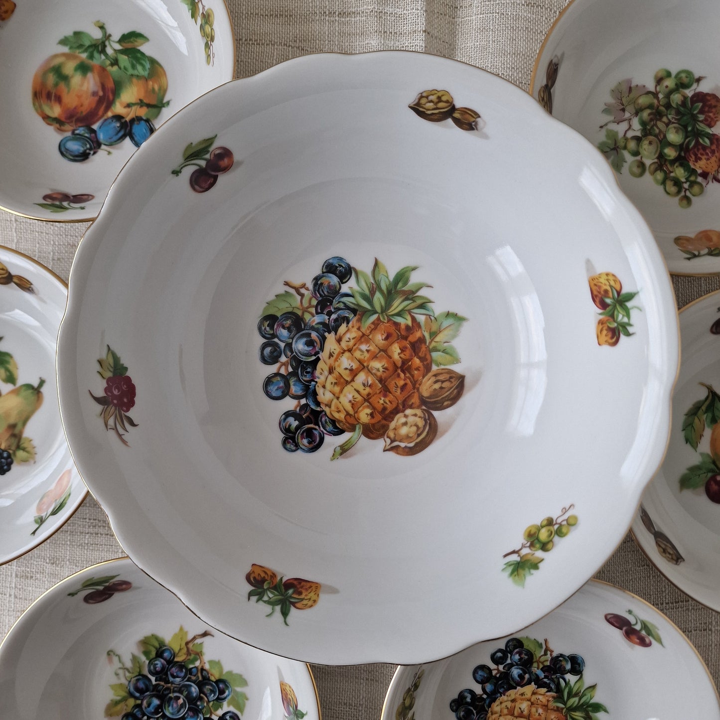 Bohemia Czechoslovakia Dessert Set