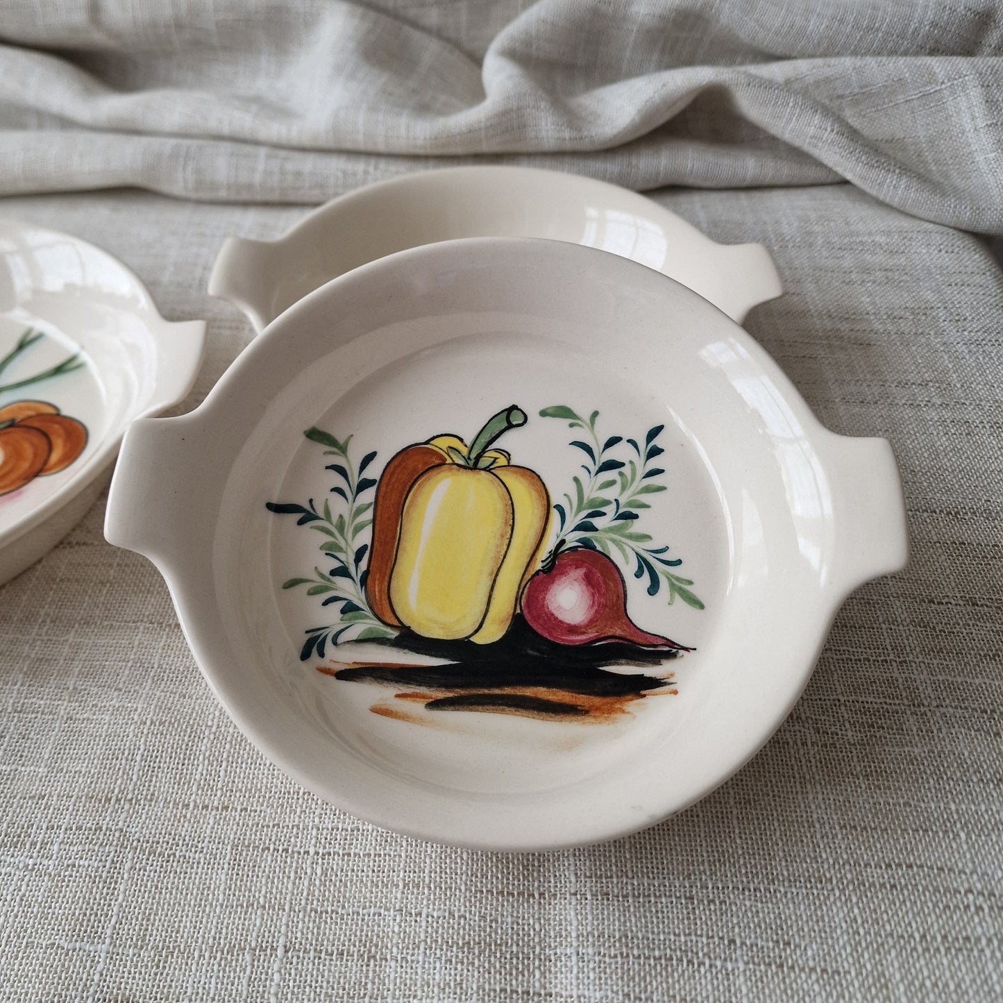 Trio of Vintage Mancioli Oven King Dishes