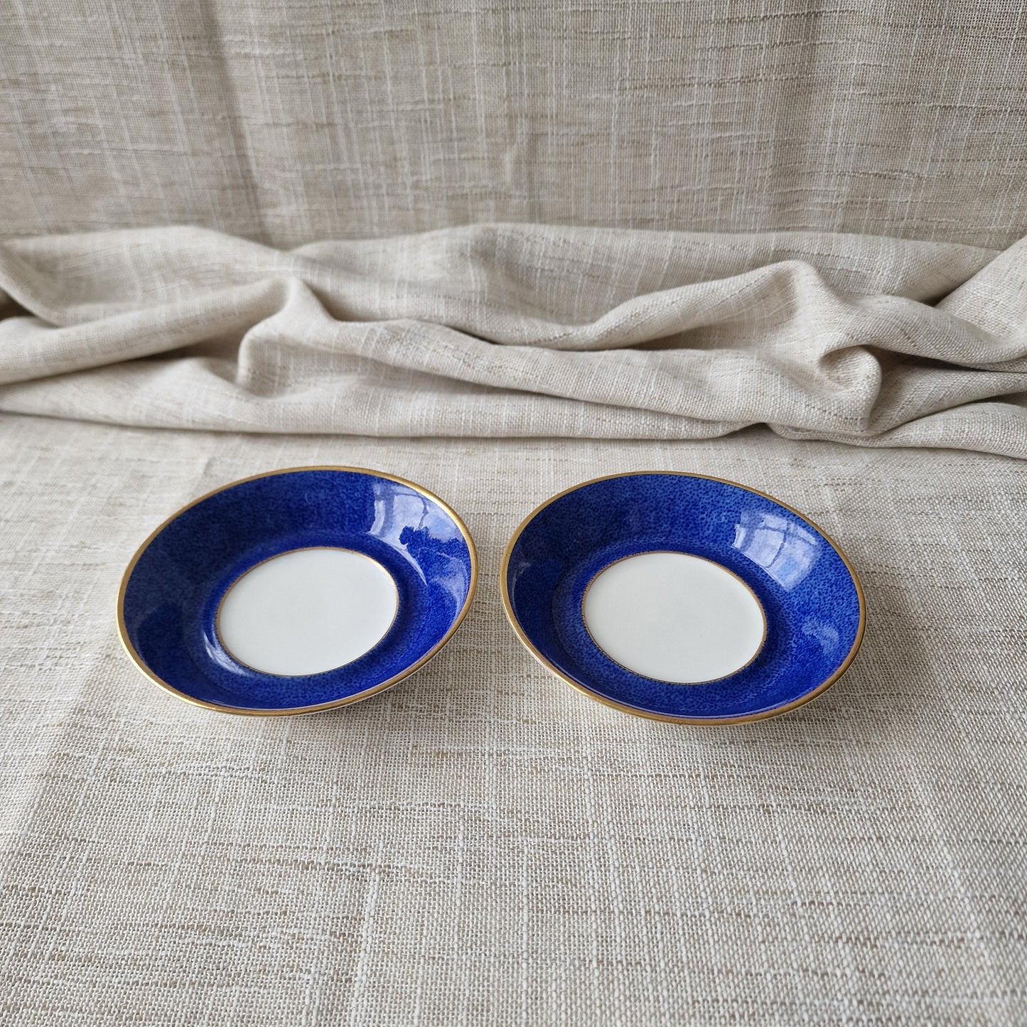 Vintage Cauldon China Blue Saucers