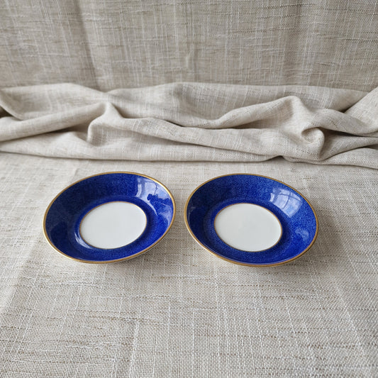 Vintage Cauldon China Blue Saucers