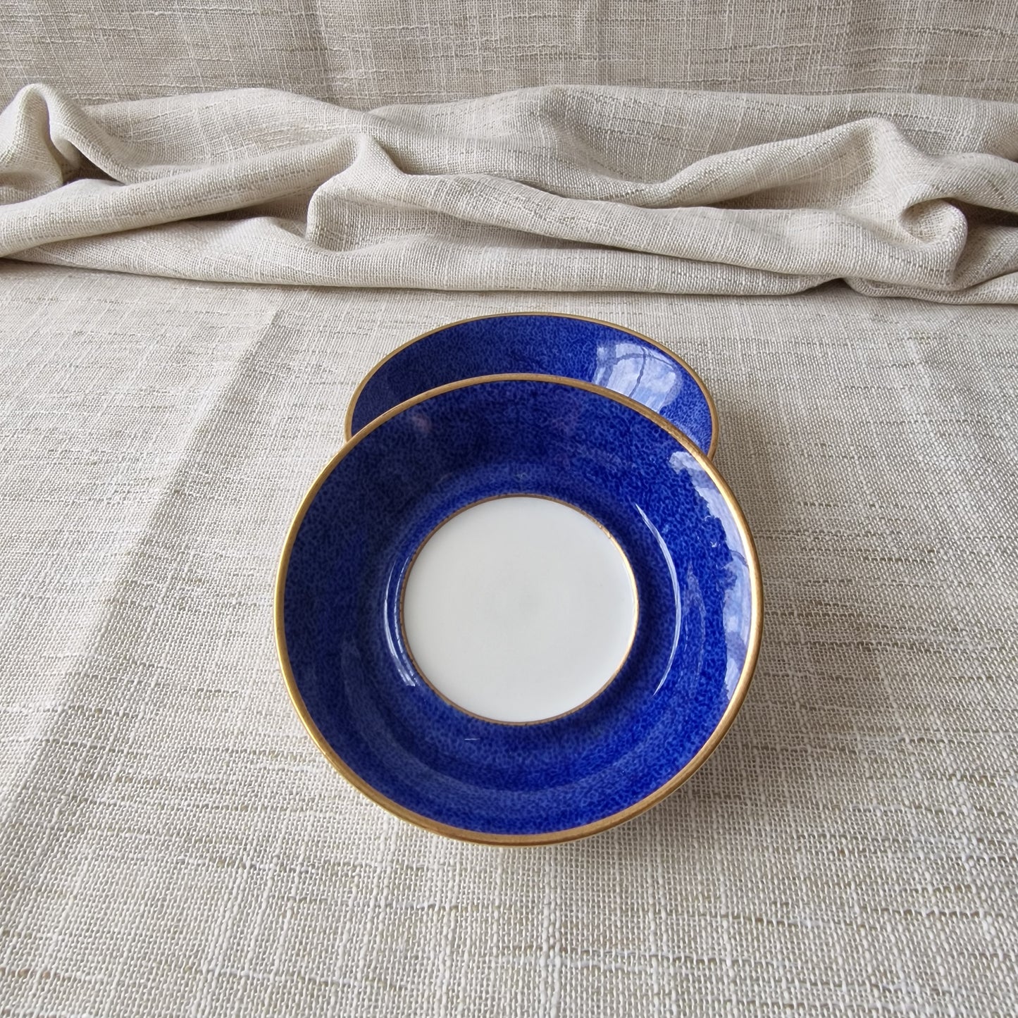 Vintage Cauldon China Blue Saucers