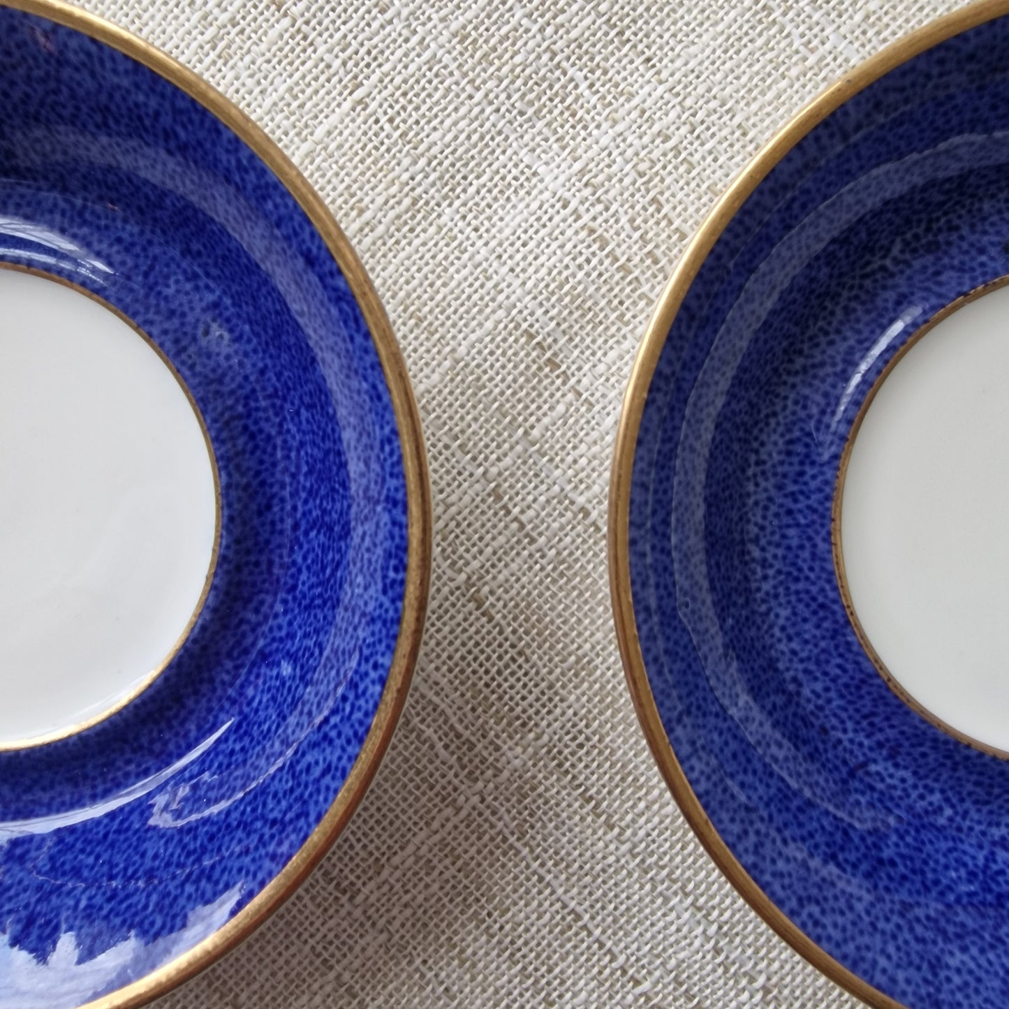 Vintage Cauldon China Blue Saucers
