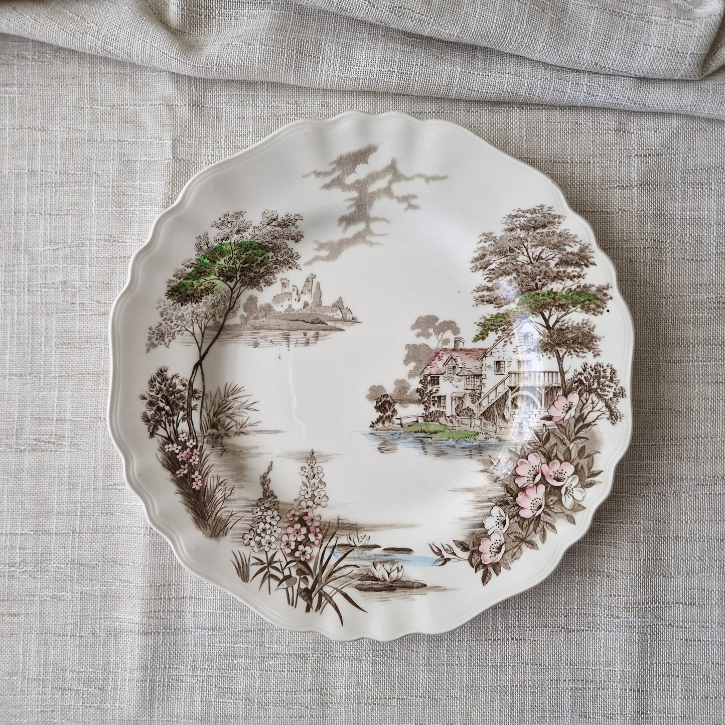 Meakin Olde Avon Dale Transferware Large Plate