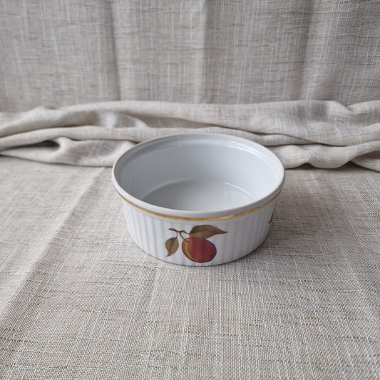 Royal Worcester Evesham Gold Fine Porcelain Souffle Dish