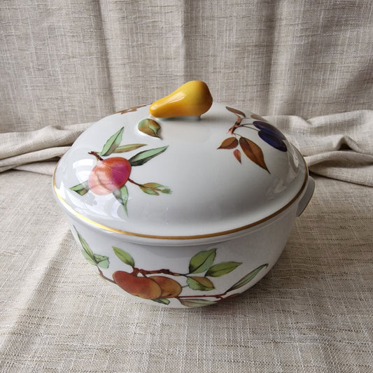 Royal Worcester Evesham Gold Fine Porcelain Casserole