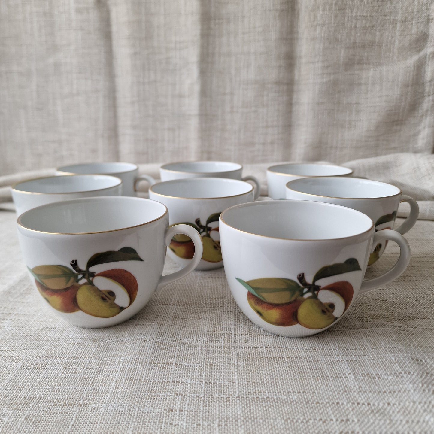 Royal Worcester Evesham Gold Fine Porcelain Cups