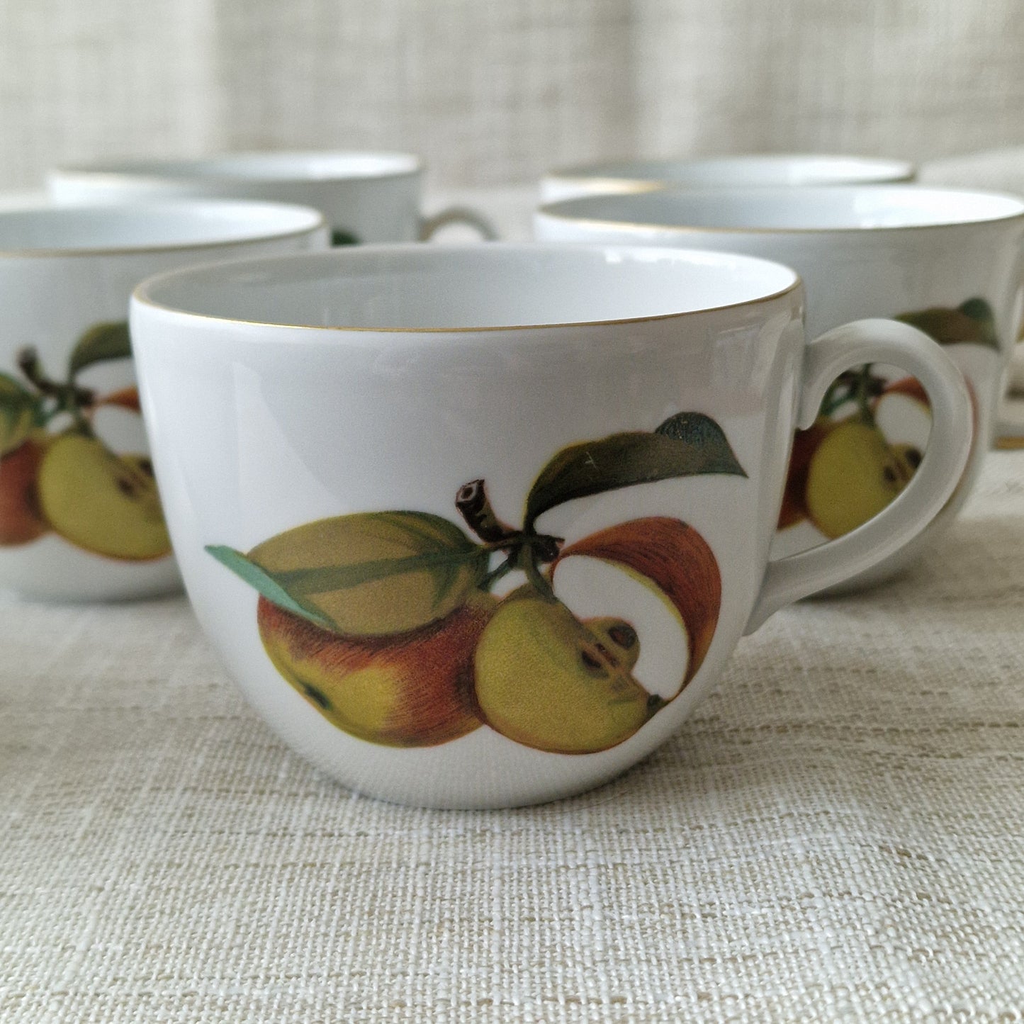 Royal Worcester Evesham Gold Fine Porcelain Cups