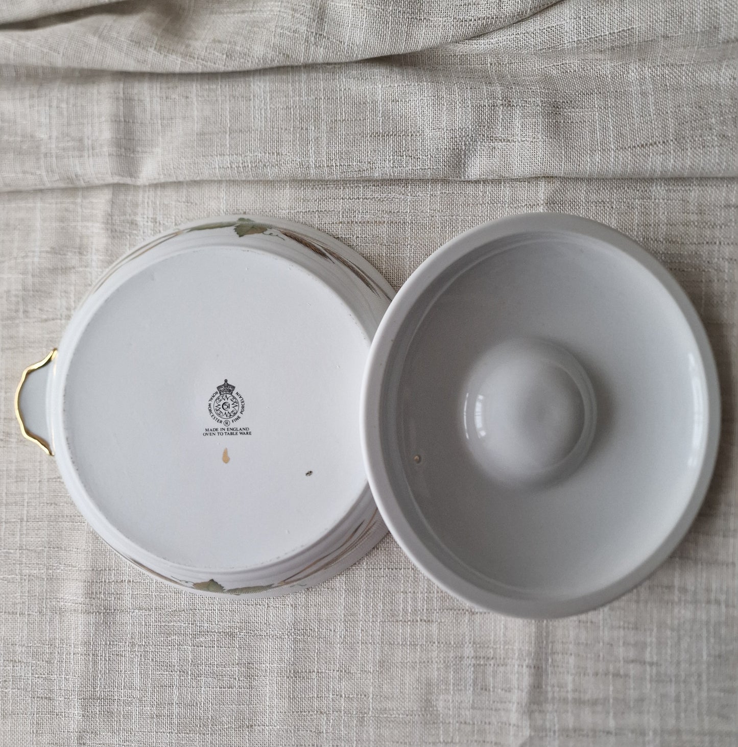 Royal Worcester Evesham Gold Fine Porcelain Casserole