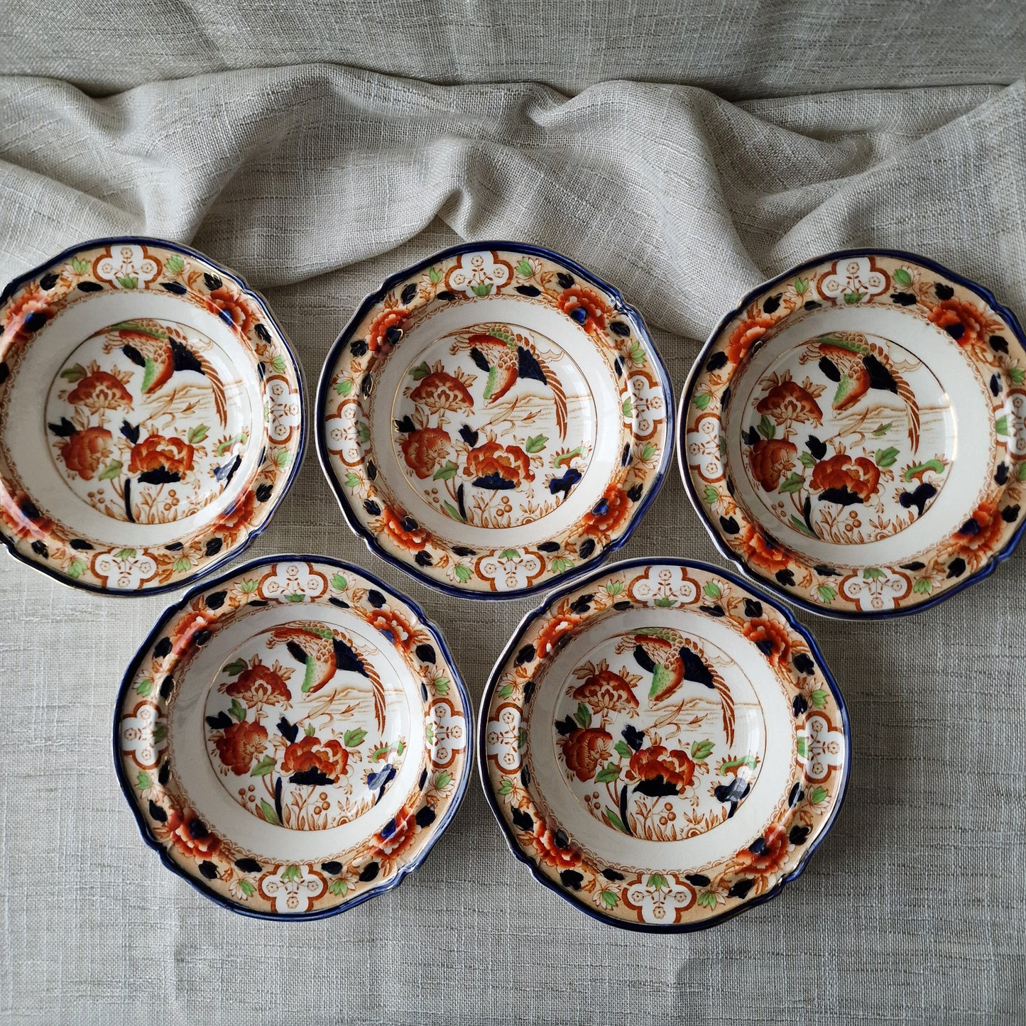 Vintage Imari Aquila Bowls by Woods & Sons