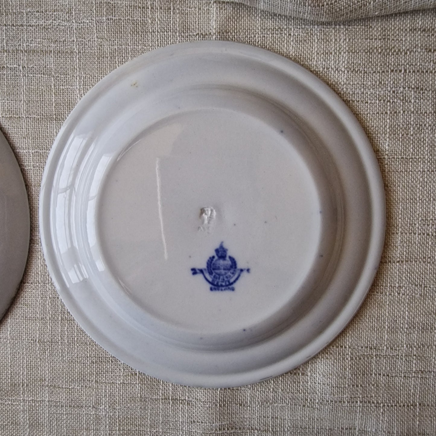 Antique Flow Blue Delft Plates by Mintons
