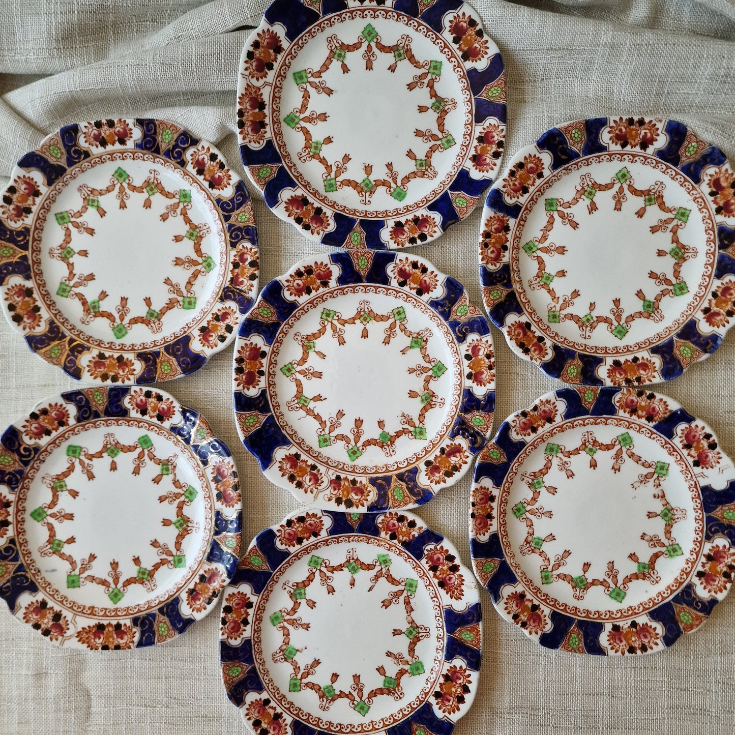 Vintage Imari Large Saucers by Royal Albion