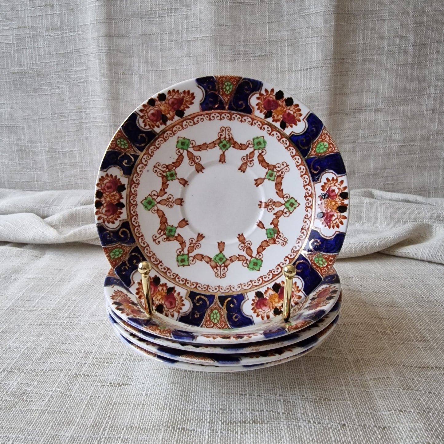 Vintage Imari Small Saucers by Royal Albion