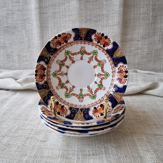 Vintage Imari Small Saucers by Royal Albion