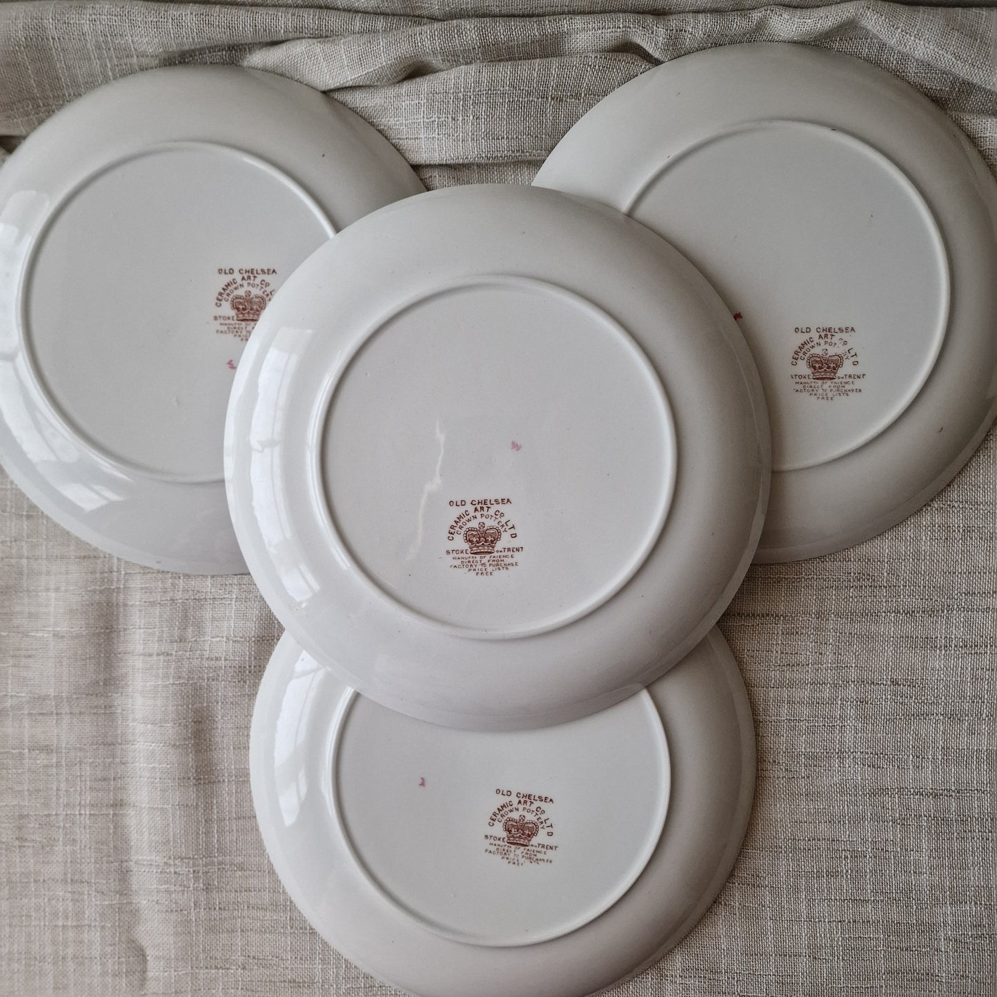 Antique Old Chelsea Plates by Ceramic Art Co.