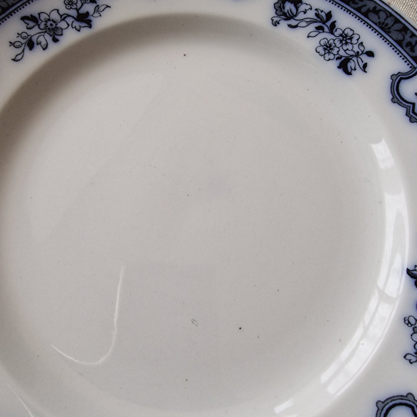 Antique Flow Blue Romney Plates by Keeling & Co.