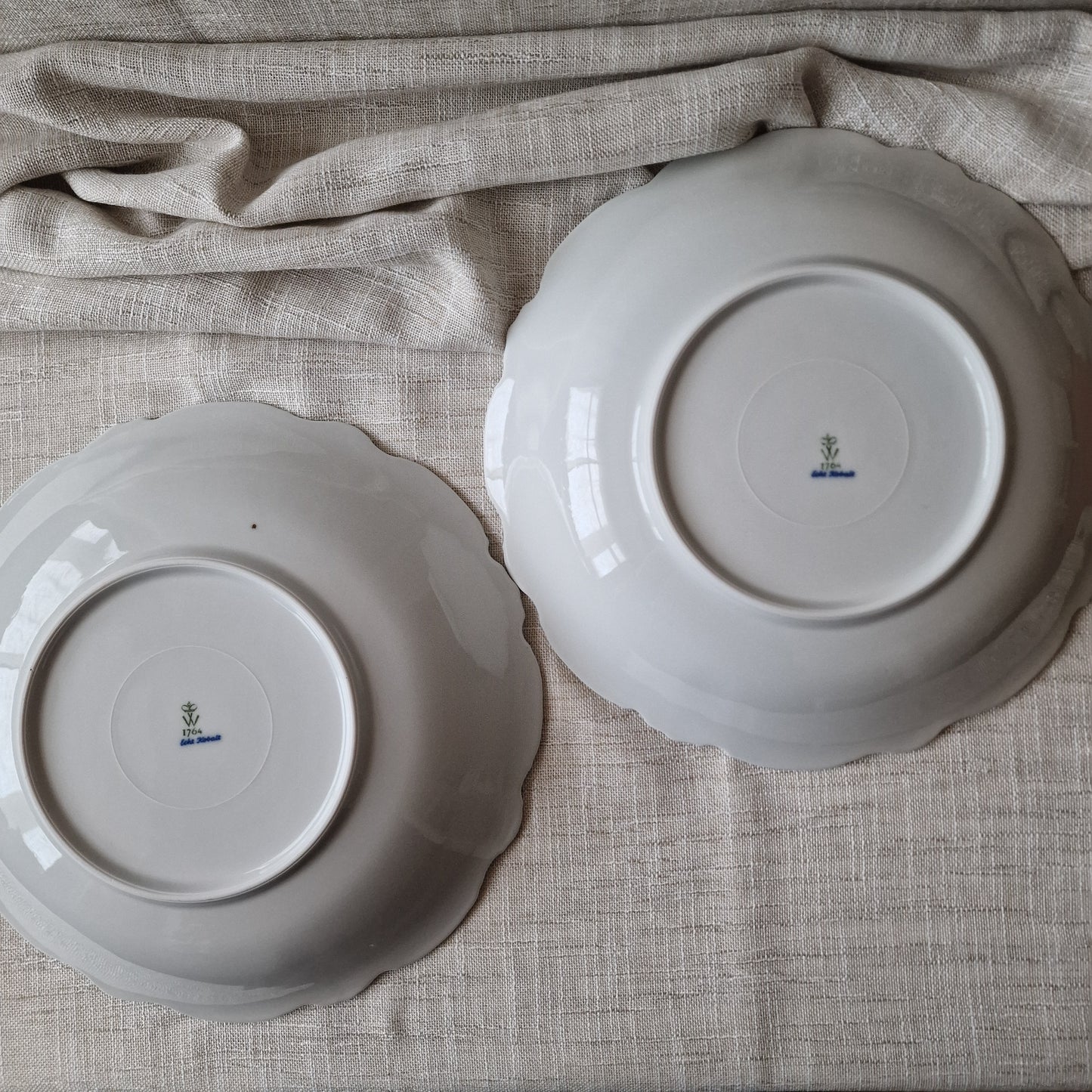 Large Wallendorf Echt Kobalt Porcelain Bowls