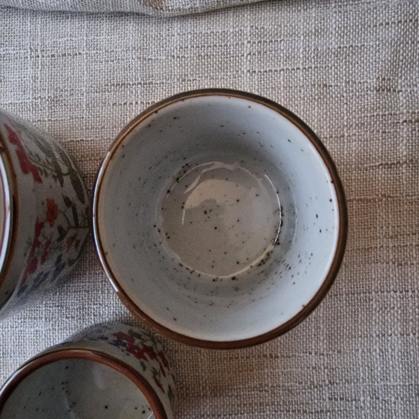 Set of Tiny Floral Pots