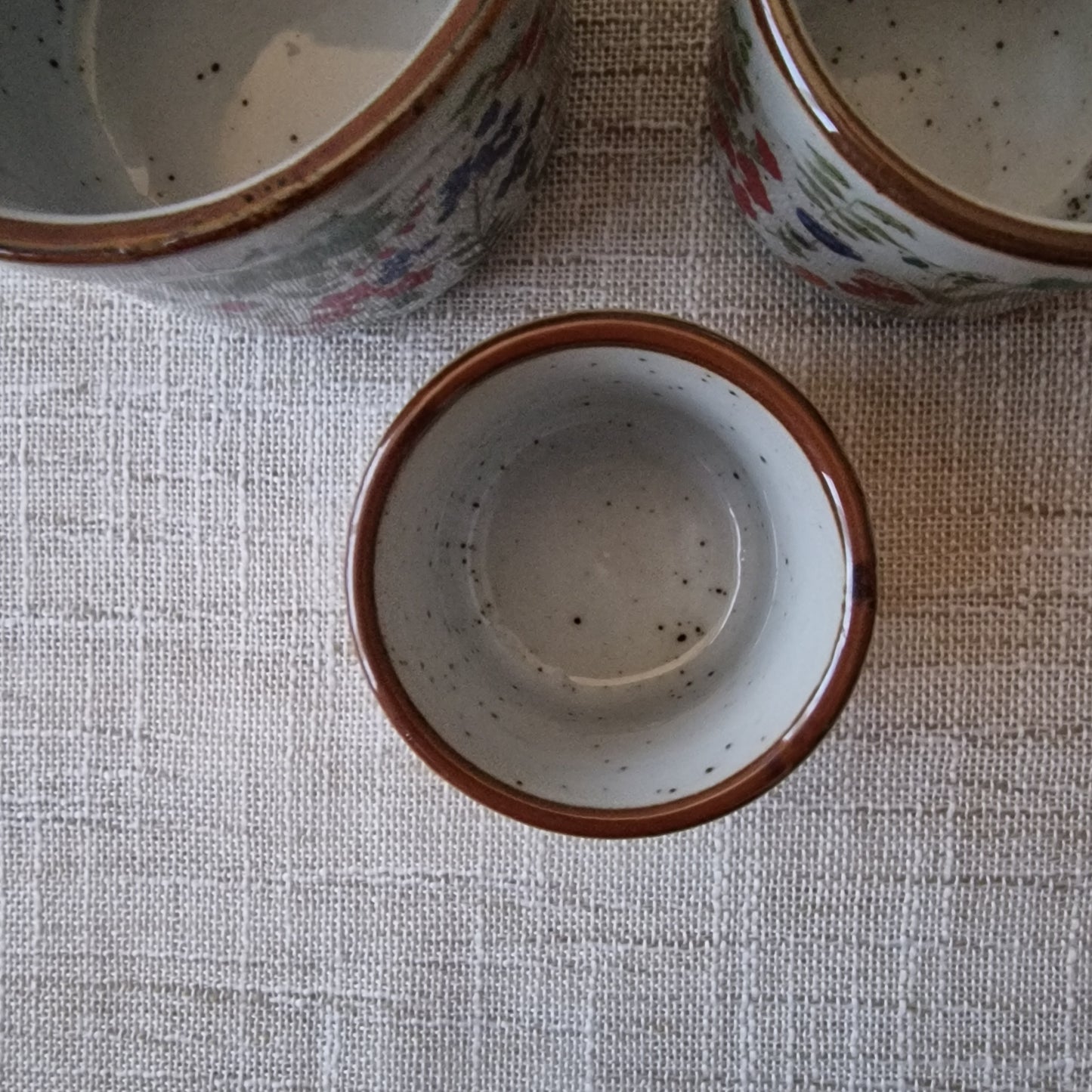 Set of Tiny Floral Pots