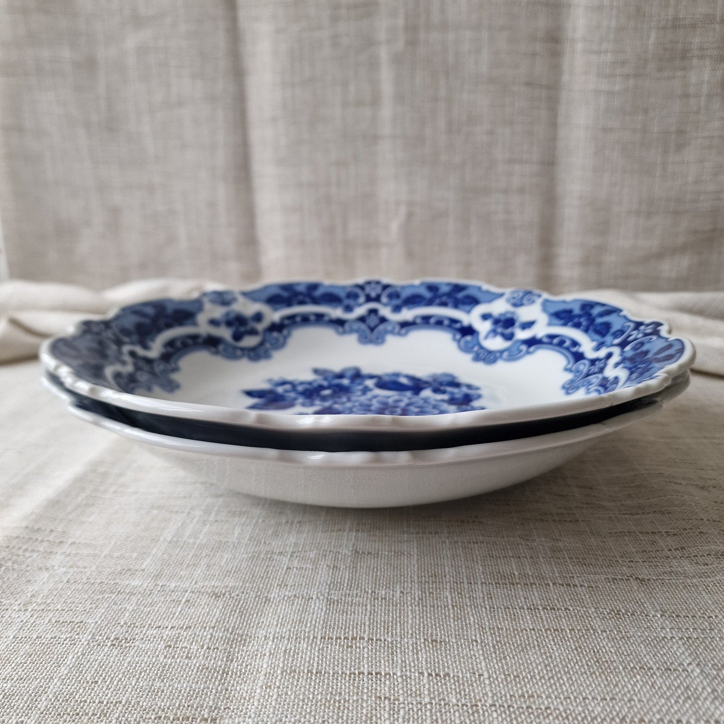 Large Wallendorf Echt Kobalt Porcelain Bowls