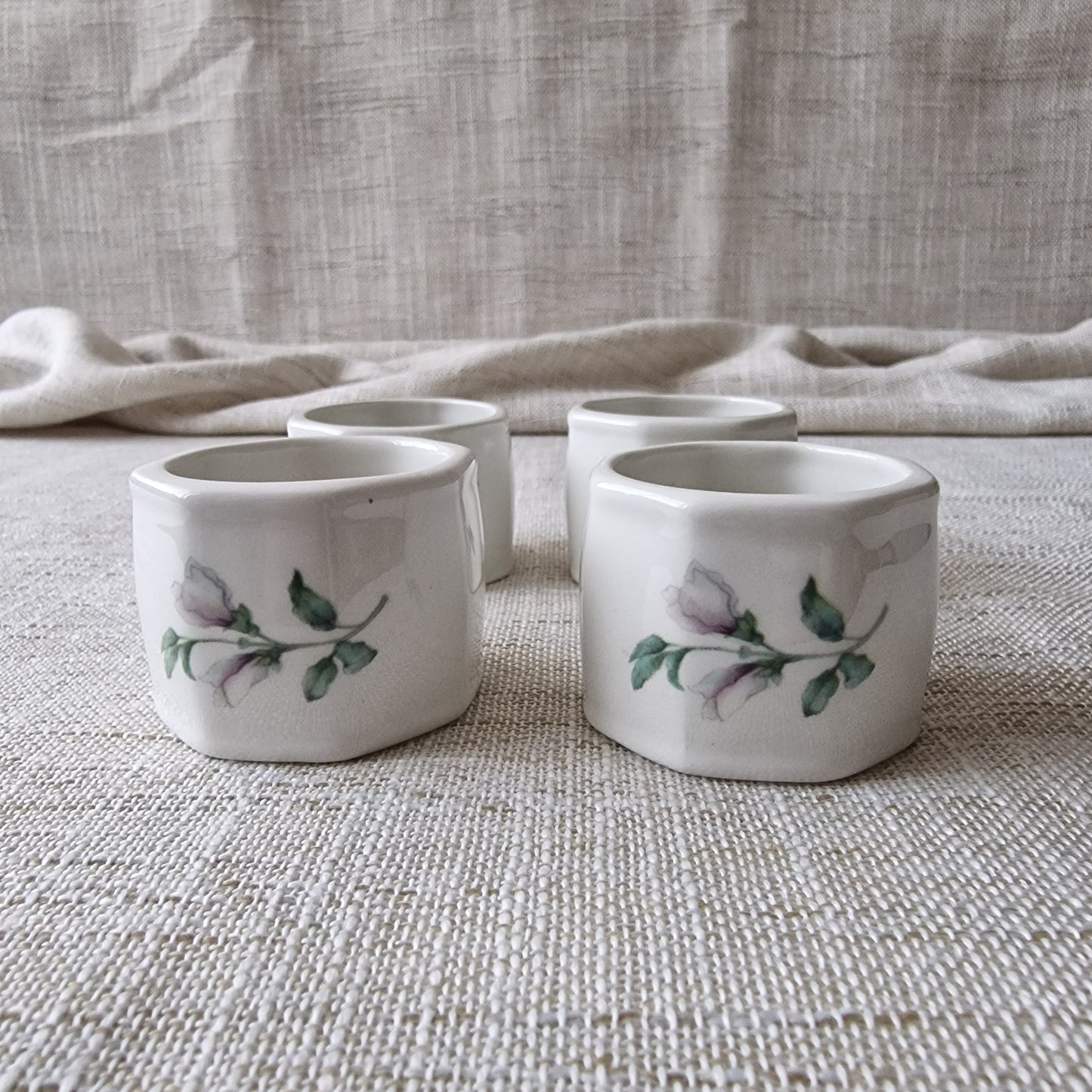 Set of Adams China Azalea Napkin Rings