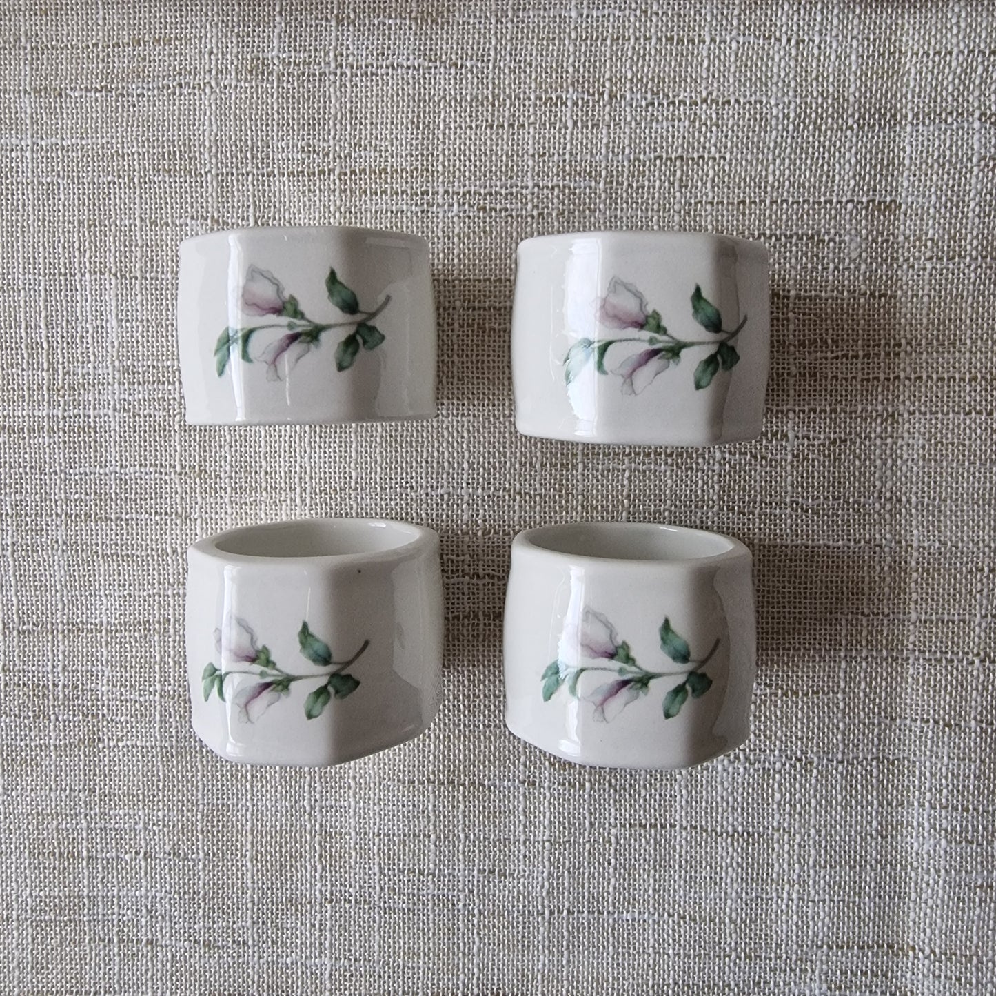Set of Adams China Azalea Napkin Rings