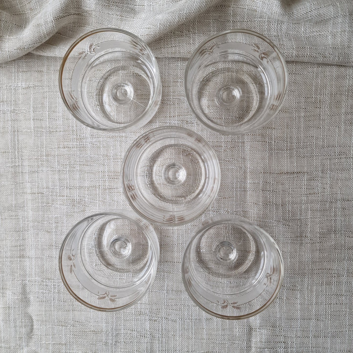 Vintage Frosted Dessert Glasses