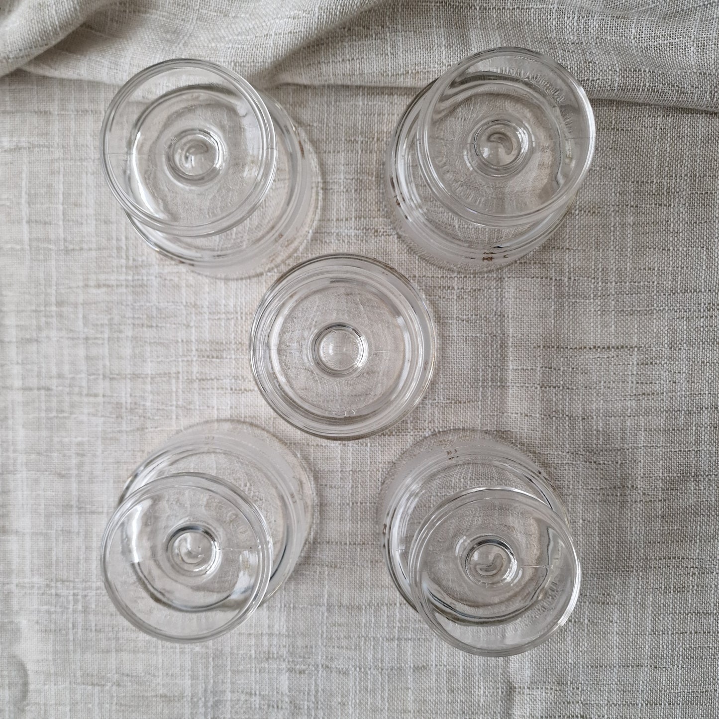 Vintage Frosted Dessert Glasses