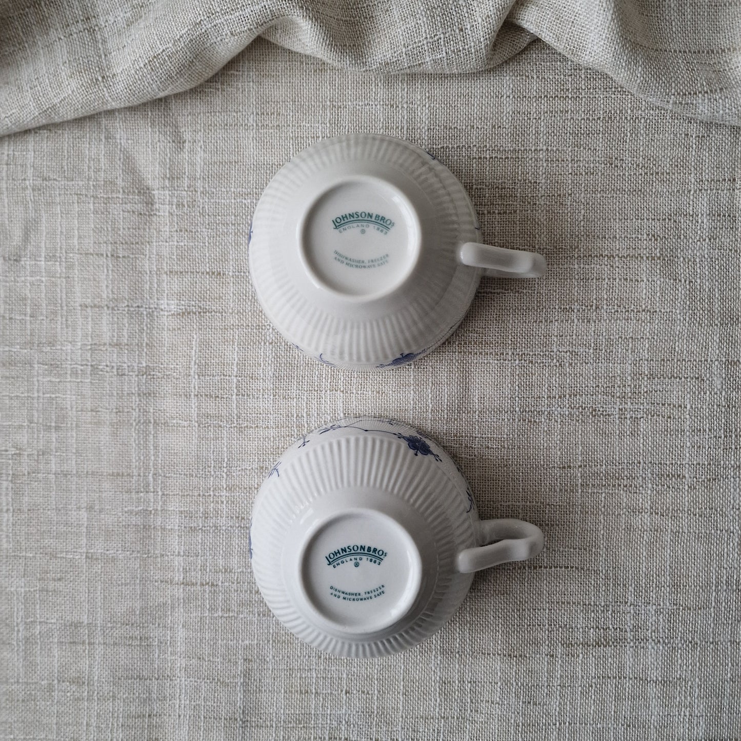 Johnson Brothers Blue Denmark Teacups
