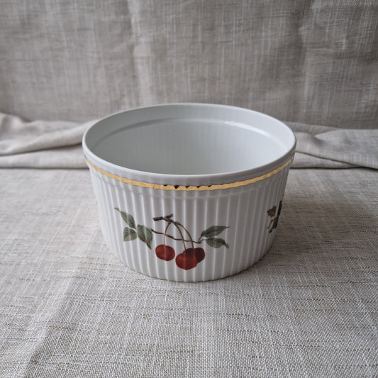 Royal Worcester Evesham Gold Fine Porcelain Souffle Dish