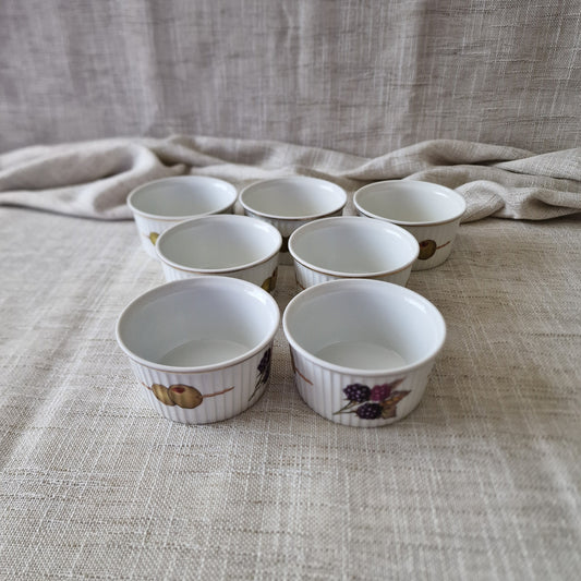 Royal Worcester Evesham Gold Fine Porcelain Ramekins