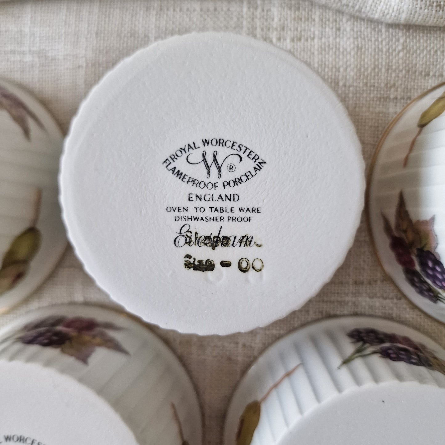 Royal Worcester Evesham Gold Fine Porcelain Ramekins
