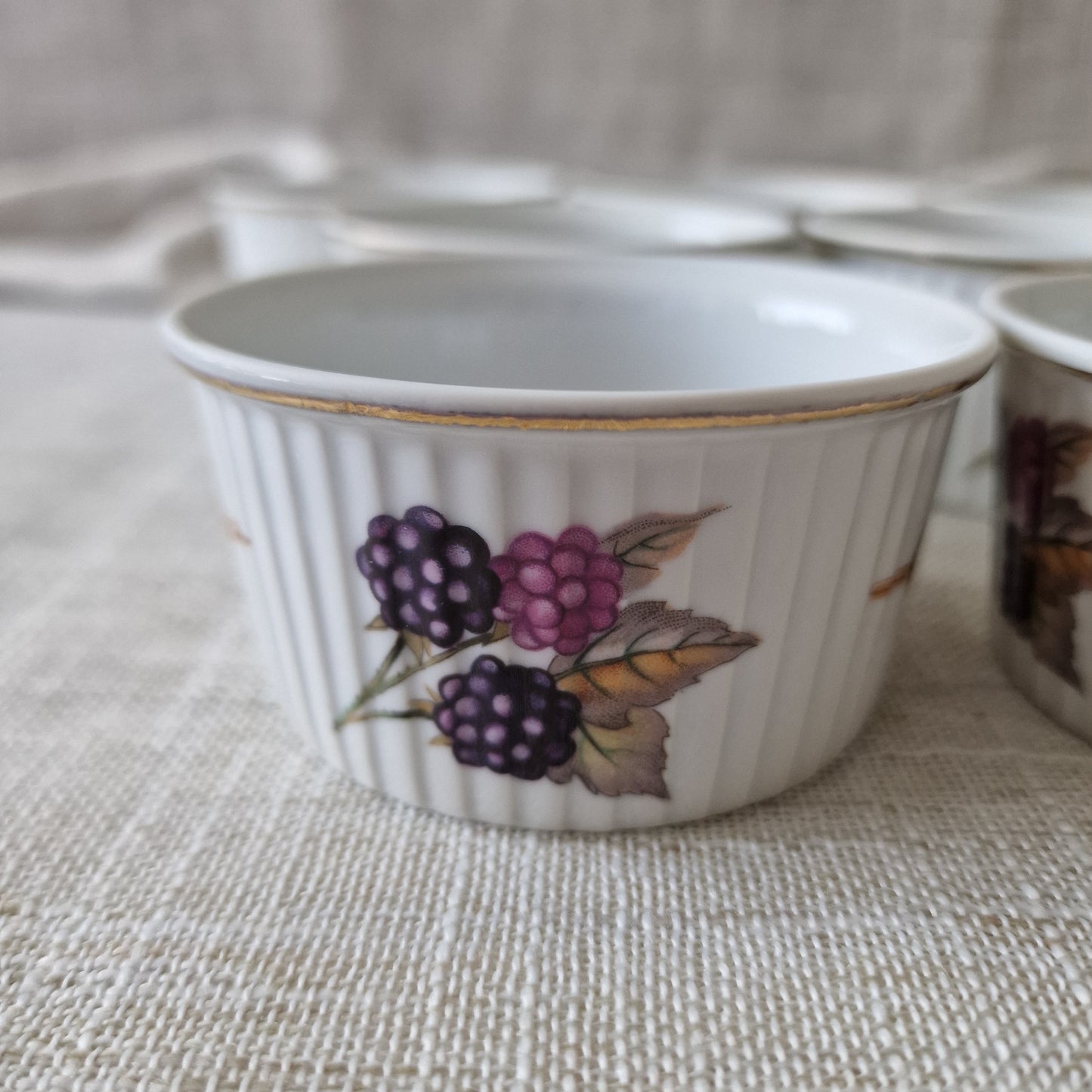 Royal Worcester Evesham Gold Fine Porcelain Ramekins