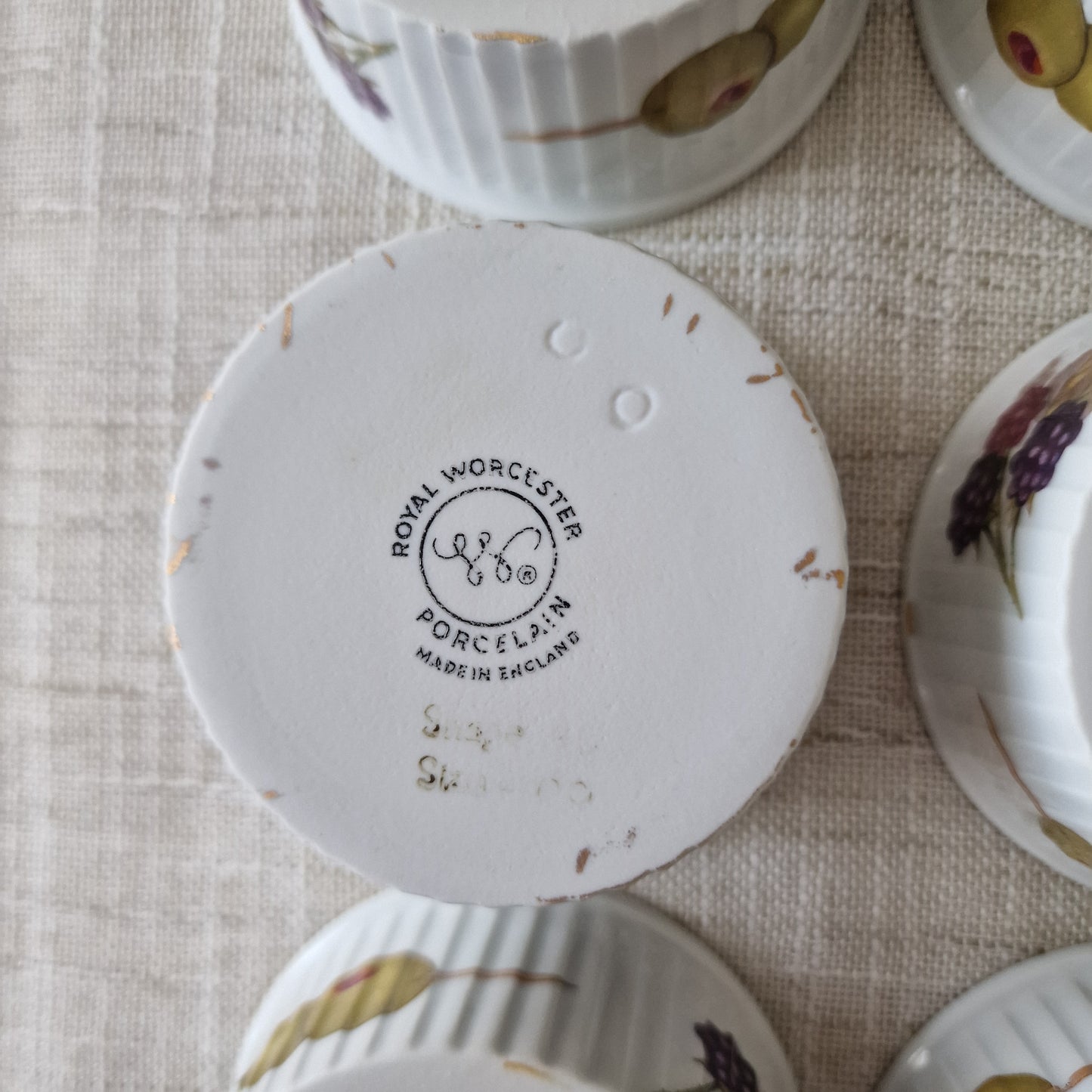 Royal Worcester Evesham Gold Fine Porcelain Ramekins