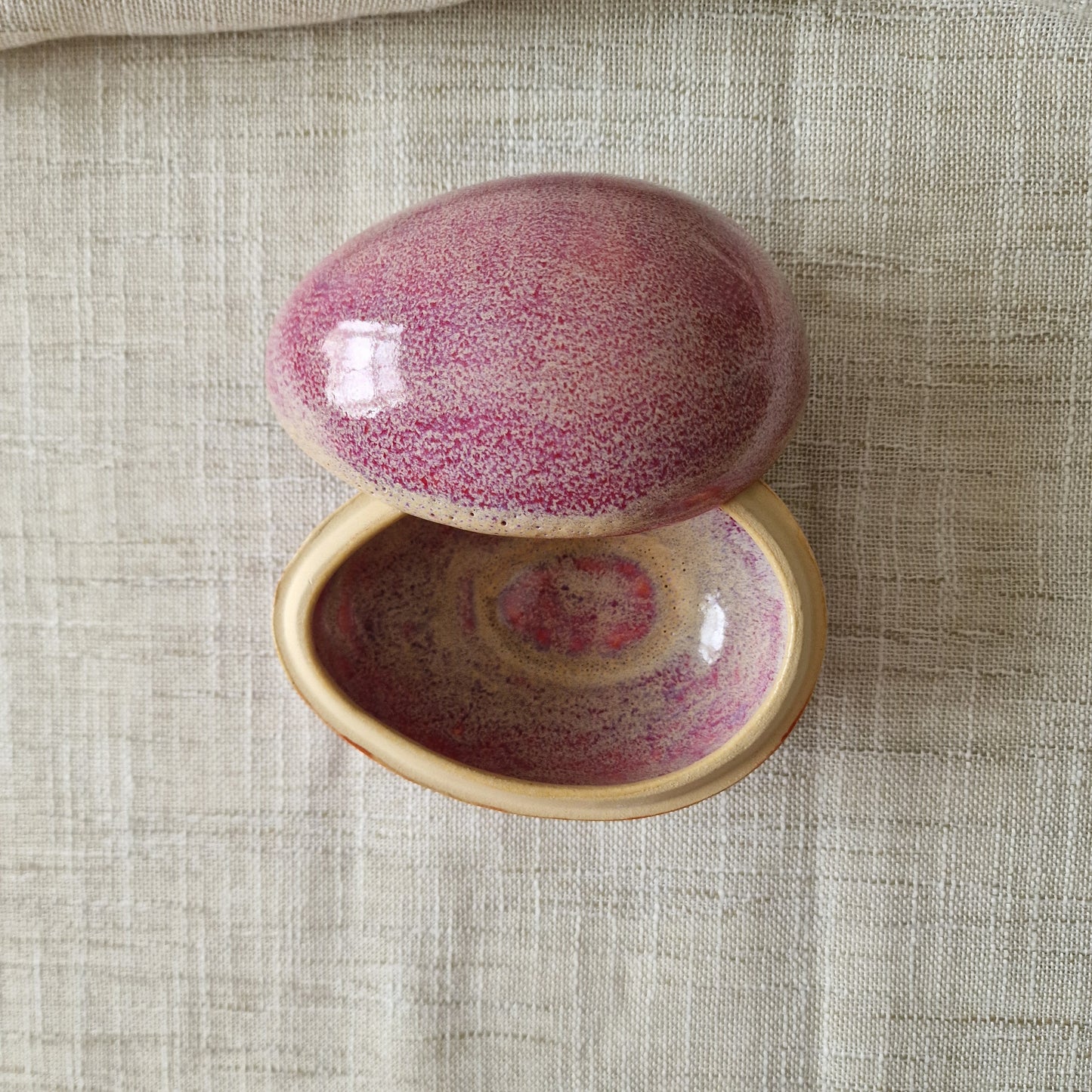 Pink Two Piece Egg Dish
