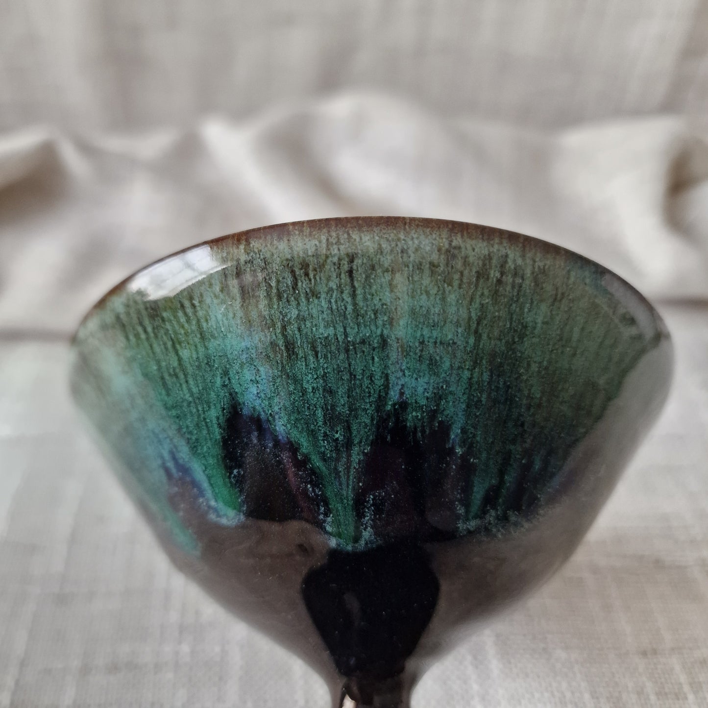 Woburn Pottery Green Glazed Pedestal Dish