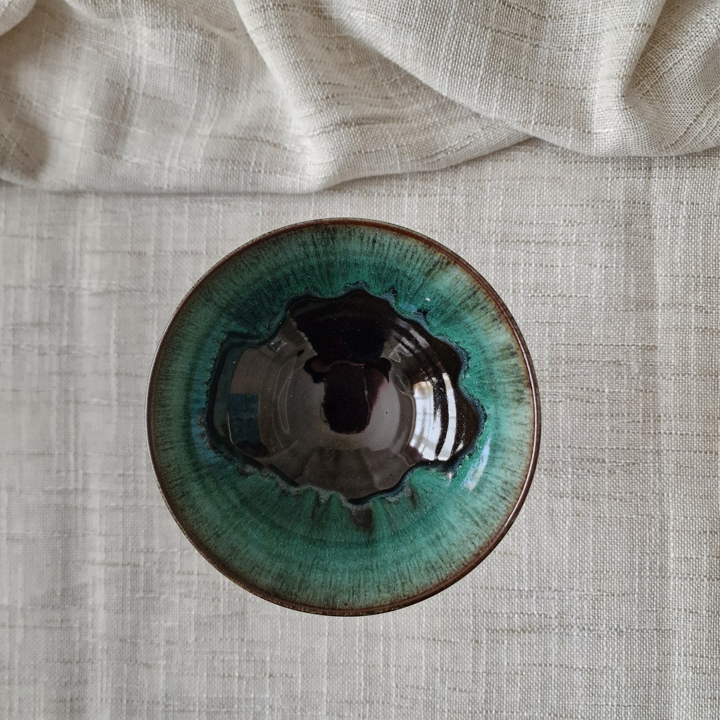 Woburn Pottery Green Glazed Pedestal Dish